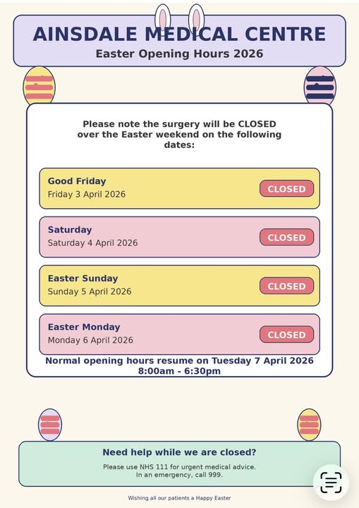 Easter opening times 2026